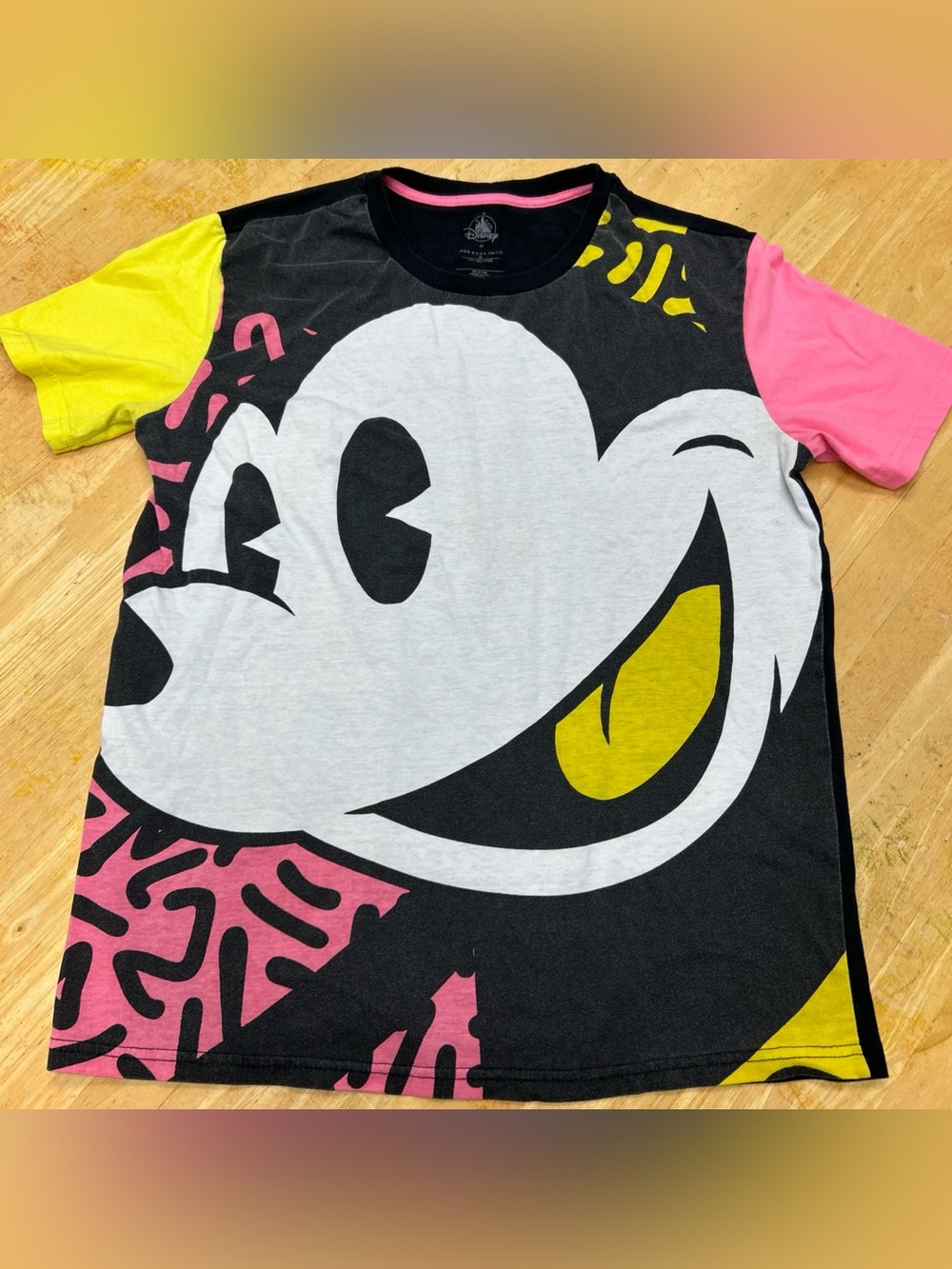 Disney Japan Mickey Mouse Tshirt Women’s M Retro Pink Black